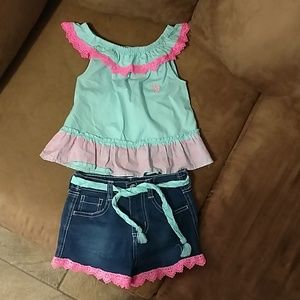 US Polo Assn Toddler Girl 4T Outfit